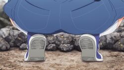 Rule 34 | 1girl, animated, anime screenshot, ass, ass focus, blue shirt, blue shoes, denim, denim shorts, highres, ruri no houseki, shirt, shoes, shorts, sound, tagme, tanigawa ruri, video