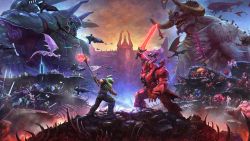 6+boys arachnotron arch-vile arm_blade armor axe baron_of_hell battle battle_axe cacodemon character_request crucible_(doom) cyberdemon demon doom_(series) doom_eternal doomguy dragon energy_barrier energy_shield energy_sword energy_wings faceoff gargoyle_(doom_eternal) giant height_difference hell_knight highres holding holding_weapon horns imp_(doom) lost_soul_(doom) male_focus mancubus marauder_(doom_eternal) mecha military military_vehicle motor_vehicle multiple_boys muscular muscular_male official_art official_wallpaper pain_elemental pinky_demon portal_(object) power_armor praetor_suit revenant_(doom) robot shoulder_cannon size_difference space_marine spacecraft sword tank war_hammer weapon zombieman_(doom)