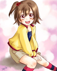 1girl brown_hair child female_focus love_live! red_eyes smile solo tagme yazawa_cocoa