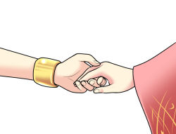 2girls bangle bracelet holding_hands jewelry kijin_seija multiple_girls satou_yuuki sukuna_shinmyoumaru touhou