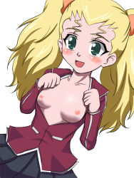 1girl blush breasts female_focus highres nipples patty_(yugioh) smile solo takappe yu-gi-oh! yu-gi-oh!_5d&#039;s