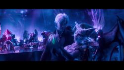 animated audible_speech breasts cleavage english_audio furry furry_female highres large_breasts narrow_waist nightclub parzival queen_of_cats ready_player_one screencap sound tagme video wade_owen_watts