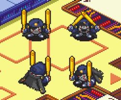 Rule 34 | animated, banchomamemon, banchou, baseball bat, delinquent, digimon, digimon (creature), hat, looking at viewer, red eyes, shadow, solo, video
