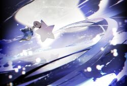 absurdres cape cloud disembodied_hand gloves highres higuchi_megumi holding_hands kirby kirby_(series) magolor night nintendo no_humans outdoors rayman_limbs riding sky star_(symbol) warp_star yellow_gloves