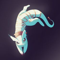 Rule 34 | absurdres, black background, body fur, digimon, digimon (creature), full body, highres, kudamon (digimon savers), missing commentary, no humans, notaventura, simple background, solo, white fur