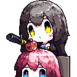 2girls animated animated_gif apple apple_on_head baseball_bat blue_eyes bonk chibi chibi_only downvote_(downvote_me) food fruit grey_hair holding holding_baseball_bat honkai:_star_rail honkai_(series) march_7th_(honkai:_star_rail) medium_hair multicolored_eyes multiple_girls pink_eyes pink_hair pixel_art simple_background stelle_(honkai:_star_rail) trailblazer_(honkai:_star_rail) two-tone_eyes white_background