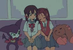 Rule 34 | ai (digimon), digimon, digimon (creature), digimon tamers, impmon, lee shaochung, long hair, lopmon, sleeping