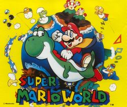 1990s_(style) arms_up bob-omb cape cape_mario cloud dinosaur diving_mask dolphin dual_persona fish flying goggles half_moon kamek koopa_troopa lakitu magikoopa mario mario_(series) moon mushroom nintendo official_art puffer_fish retro_artstyle riding sleeping smile super_koopa super_mario_bros._1 super_mario_world super_mushroom wand yoshi