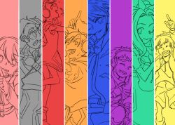 Rule 34 | 3girls, 5boys, digimon, digimon adventure, glasses, highres, ishida yamato, izumi koshiro, kido jo, multiple boys, multiple girls, tachikawa mimi, takaishi takeru, takenouchi sora, yagami hikari, yagami taichi