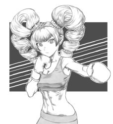 1girl boxing_gloves muscular muscular_female navel rggr tagme