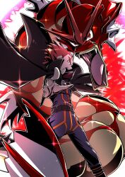 1boy alternate_color belt black_belt black_cape black_footwear blue_pants blue_shirt boots cape cape_clasp collared_cape creatures_(company) fangs feet_out_of_frame fins game_freak gen_1_pokemon gyarados head_fins high_collar highres horns kakashino_kakato lance_(pokemon) looking_at_viewer male_focus nintendo official_alternate_color open_mouth orange_stripes outstretched_arm outstretched_hand pants pokemon pokemon_(creature) pokemon_hgss red_eyes red_hair shiny_pokemon shirt shouting sparkle spiked_hair striped_clothes striped_pants striped_shirt teeth thick_eyebrows tongue two-sided_cape two-sided_fabric yellow_eyes