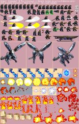 assault_rifle bodysuit bomb box cannon cardboard_box explosion explosive game_sprite gun handgun high-frequency_blade mecha metal_gear_(series) metal_gear_ray metal_gear_solid_2:_sons_of_liberty missile pistol pixel_art rifle robot rocket_launcher sneaking_suit solid_snake sword tail water water_jet_cutter weapon