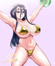 Rule 34 | 1girl, bikini, breasts, fishneak, kousaka shigure, large breasts, long hair, shijou saikyou no deshi ken&#039;ichi, swimsuit