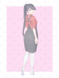 Rule 34 | 1girl, bad source, black eyes, black hair, black skirt, closed mouth, from behind, full body, hair ribbon, hakama, hakama skirt, highres, houshou (kancolle), japanese clothes, kantai collection, kimono, long hair, looking at viewer, looking back, no shoes, paid reward available, ponytail, red kimono, ribbon, skirt, solo, standing, suspender skirt, suspenders, thighhighs, white ribbon, white thighhighs, yuichi (sp sakura yoshi), yukata