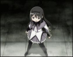 10s akemi_homura ammunition animated animated_gif artillery at4 bullet long_hair lowres mahou_shoujo_madoka_magica man-portable_anti-tank_systems purple_eyes recoilless_gun rocket_launcher rpg rpg-7 rpg_(weapon) screencap shell_(projectile) weapon