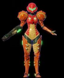 1girl 2023 3d animated arm_cannon armor arms_up ass assault_visor black_background body_armor commentary curvy english_commentary female_focus full_body glowing green_visor helmet metroid multiple_views nintendo orange_armor power_suit_(metroid) red_helmet samus_aran sayuriartsy shoulder_armor simple_background standing thick_thighs thighs tinted_eyewear turnaround varia_suit video weapon