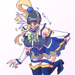 Rule 34 | 1girl, angel, angel girl, angewomon, aqua (konosuba), aqua (konosuba) (cosplay), cosplay, digimon, digimon (creature), gerusyu, head wings, highres, kono subarashii sekai ni shukufuku wo!, long hair, mask, solo, wings