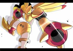 armor cannon crests_(digimon) digimon digimon_(creature) horns rapidmon_(armor) s solo