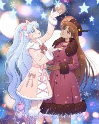 Rule 34 | 2girls, bishoujo senshi sailor moon, coat, highres, multiple girls, nail polish, sailor aluminum seiren, sailor lead crow, snow, tagme, winter, yuri