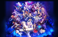 artoria_pendragon_(fate) bb_(fate) everyone fate/grand_order fate_(series) gilgamesh gilgamesh_(caster)_(fate) gilgamesh_(fate) highres ishtar_(fate) jeanne_d&#039;arc_(fate) koyanskaya_(fate) large_group leonardo_da_vinci_(fate) mash_kyrielight mash_kyrielight_(paladin) melusine_(fate) merlin_(fate/prototype) morgan_le_fay_(fate) official_art romulus_quirinus_(fate) sakata_kintoki_(fate) scathach_(fate) scathach_skadi_(fate) tamamo_(fate) type-moon