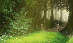 Rule 34 | 1girl, absurdres, braid, bride, broom, forest, forest of magic, grass, hat, highres, huge filesize, kirisame marisa, light particles, nature, plant, scenery, silhouette, sunlight, touhou, tree, u-joe, witch, witch hat