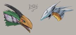 beak digimon digimon_(creature) highres horns ragnamon robot sharp_teeth teeth valdurmon