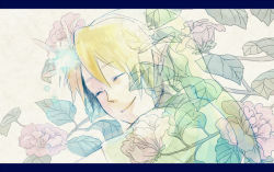 blonde_hair fairy flower hat link male_focus navi nintendo pointy_ears smile the_legend_of_zelda