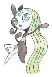 :o absurdres artist_request blue_eyes bright_pupils full_body gen_5_pokemon highres legendary_pokemon meloetta meloetta_(aria) mythical_pokemon nintendo official_art open_mouth pokemon pokemon_(creature) pokemon_bw2 pokemon_focus solo third-party_source transparent_background white_pupils
