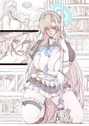 Rule 34 | 4girls, asuna (blue archive), blue archive, breasts, glasses, highres, huge breasts, jun wu mo, korok, leotard, maid, multiple girls, nintendo, nintendo switch, playboy bunny, the legend of zelda