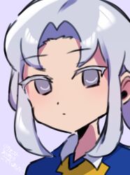 1girl akasode_matsuri_(inazuma_eleven) closed_mouth grey_eyes grey_hair inazuma_eleven_(series) inazuma_eleven_victory_road looking_at_viewer medium_hair solo source_request upper_body user_krfs3835