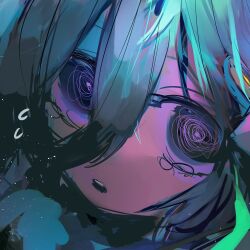 :o @_@ autooohyo commission green_hair highres original sweatdrop tagme