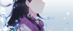 ace_attorney bad_id bad_pixiv_id black_hair highres japanese_clothes kimono looking_to_the_side maya_fey purple_kimono