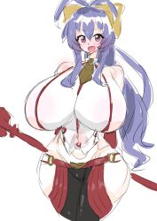 Rule 34 | 1girl, absurdres, akan mori, blazblue, breasts, female focus, highres, huge breasts, long hair, looking at viewer, mai natsume, open mouth, sketch, smile, solo, white background, wide hips