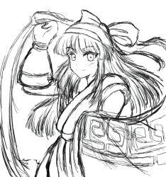Rule 34 | 1girl, ainu clothes, breasts, coat, fingerless gloves, gloves, hair ribbon, highres, legs, long hair, looking at viewer, nakoruru, pants, ribbon, samurai spirits, small breasts, smile, snk, solo, the king of fighters, thighs