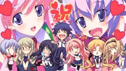 1boy 6+girls =_= animal_collar antenna_hair aoi_sena arm_garter arm_support armpits arms_behind_back bandeau bare_shoulders barefoot bent_over black_bandeau black_bow black_pantyhose black_ribbon black_shoes black_socks black_thighhighs blonde_hair blood_tune blue_hair blue_one-piece_swimsuit blush bow bowtie breasts brother_and_sister brown_shoes chain chain_leash chaos;head chaos;head_love_chu_chu! checkered_mittens chibi closed_mouth collar competition_swimsuit congratulations constricted_pupils crossed_legs detached_sleeves drooling ears_visible_through_hair erin-fray_orgel everyone facing_up food food_in_mouth from_side game_cg glasses green_hair hair_between_eyes hair_bow hair_ornament hair_over_eyes hair_ribbon hairpin highleg holding holding_food holding_leash holding_popsicle holding_shoe incoming_pocky_kiss kishimoto_ayase kneehighs kusunoki_yua leaning_forward leash licking long_hair long_sidelocks looking_at_viewer loose_necktie matsuo_yukihiro medium_breasts miniskirt mittens mouth_drool multicolored_swimsuit multiple_girls multiple_hair_bows necktie nishijou_nanami nishijou_takumi no_mouth non-web_source nose_blush off-shoulder_capelet official_art one-piece_swimsuit one_side_up open_collar open_mouth orihara_kozue pants pantyhose pervert pink_hair pink_lips pink_ribbon pink_shirt pink_shoes plaid_bow plaid_bowtie plaid_clothes plaid_necktie plaid_pants plaid_sleeves pleated_skirt pocky pocky_in_mouth polo_shirt popsicle presenting_armpit purple_bow purple_bowtie purple_eyes purple_hair purple_necktie purple_pants purple_trim red_bow red_mittens red_necktie ribbon round_eyewear sakihata_rimi saliva school_emblem school_uniform seira_orgel shiny_eyes shiny_lips shirt shoes short_hair short_sleeves siblings side_ponytail sidelocks single_shoe sisters sitting skirt small_breasts smile socks sportswear star_(symbol) star_in_eye suimei_academy suimei_school_uniform suimei_summer_uniform swept_bangs swimsuit symbol_in_eye teeth tennis_uniform thighhighs thighs tongue twintails unworn_shoes upper_teeth_only white_petticoat white_skirt white_sleeves white_socks white_thighhighs