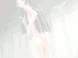 1990s_(style) 1girl animated animated_gif ass back bent_over black_hair blue_eyes breasts censored datsuijan dragon_knight_(elf) dragon_knight_4 elf_all_stars_datsuijan_3 female_focus frilled_panties frills from_behind hallway indoors legs long_hair looking_at_viewer looking_back lowres marian_(dragon_knight) nipples nude panties panty_pull pink_panties qvga retro_artstyle shiny_skin solo standing thighs topless_female underwear undressing window