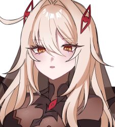 Rule 34 | 1girl, black dress, bodystocking, breasts, closed mouth, cowlick, dress, eye hair ornament, eye symbol, genshin impact, hair between eyes, hair intakes, hair ornament, highres, long hair, open mouth, pon 20g, ronova (genshin impact), side ahoge, solo, symbol-shaped pupils, upper body, very long hair, white hair, wings, yellow eyes