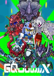 Rule 34 | axe, azumae keita, beam rifle, chibi, copyright name, corrupted twitter file, energy gun, energy sword, funnels (gundam), gfred, gquuuuuux, green eyes, gun, gundam, gundam gquuuuuux, gyan (gquuuuuux), heat hawk, highres, holding, holding axe, holding gun, holding polearm, holding sword, holding weapon, kikeroga (gquuuuuux), lance, looking at viewer, mecha, mecha focus, mobile armor, mobile suit, no humans, one-eyed, pink eyes, polearm, purple eyes, red gundam, robot, rx-78-2 gundam, science fiction, sd gundam, shield, sword, thrusters, v-fin, watermark, weapon, yellow eyes, zeon