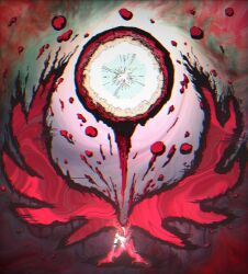 antlers chaos_elfilis commentary_request fecto_elfilis furry glitch glowing hands_on_ground horns kirby_(series) kirby_and_the_forgotten_land kneeling nintendo orb otofu_(vadt8327) spoilers transformation wing_ears wings