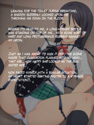 1girl beetle bestiality breasts bug censored classroom highres imminent_penetration insect long_hair mingaru nipples on_floor school_uniform tagme