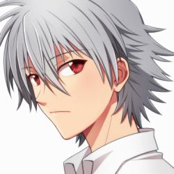 1boy animated animated_gif blinking enu_(oji143) looking_at_viewer lowres male_focus nagisa_kaworu neon_genesis_evangelion red_eyes short_hair simple_background smile solo white_background white_hair