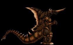 abs advance_communication_company alex_merdich animated animated_gif bagan creature dragon giant giant_monster godzilla:_daikaiju_battle_royale godzilla_(series) horns kaiju lowres monster muscular muscular_arms muscular_legs muscular_male muscular_other pectorals single_horn super_godzilla tail toho