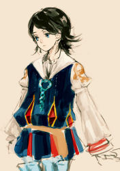 00s 1boy bad_id bad_pixiv_id black_hair blue_eyes final_fantasy final_fantasy_xii larsa_ferrinas_solidor lmp male_focus prince pteruges sepia_background solo