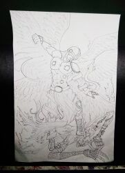 Rule 34 | angel, angel boy, angemon, claws, demon, demon boy, devimon, digimon, digimon (creature), fine art parody, highres, horns, parody