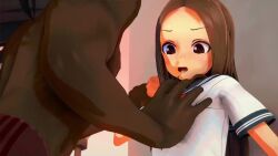 1boy 2girls 3d aftersex animated arms_behind_back ass bad_tag barefoot bent_over between_breasts blue_sailor_collar blue_skirt blush breasts brown_eyes brown_hair censored closed_eyes clothes_lift clothing_aside crayman crying crying_with_eyes_open cum cum_in_pussy cum_on_body cum_pool cumdrip dark-skinned_male dark_skin empty_eyes feet female_focus forced_to_watch grabbing_another&#039;s_breast groping hetero highres huge_ass huge_filesize interracial karakai_jouzu_no_takagi-san koikatsu_(medium) kyojiri_loli landscape loli long_hair lying matching_hair/eyes multiple_girls netorare nipples open_mouth panties panties_aside penis pink_panties pleated_skirt pov pussy rape rolling_eyes sailor_collar school_uniform sex sex_from_behind skirt skirt_around_belly small_breasts solo sound spread_legs standing tagme takagi-san tears trash_can underwear vaginal video zezo