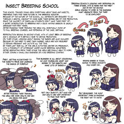 4girls bestiality black_hair blush breastfeeding bug cum cum_in_pussy defloration english_text fly gall_(lunaticwoe) giving_birth heart heart-shaped_pupils insect md5_mismatch multiple_girls original penis pregnant school_uniform sex skirt symbol-shaped_pupils text_focus translated twintails u30acu30eb warped_apple