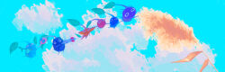 Rule 34 | absurdres, black eyes, black skin, blue eyes, blue pikmin, blue skin, blue sky, clinging, cloud, colored skin, creature, creature focus, crying, crying with eyes open, day, grabbing another&#039;s ear, hand on another&#039;s ear, highres, holding, holding another&#039;s leg, holding hands, ice, ice pikmin, insect wings, leaf, looking at viewer, nintendo, no humans, no mouth, outdoors, pikmin (series), pink skin, pointy ears, pointy nose, purple hair, purple pikmin, purple skin, red eyes, red pikmin, red skin, rock, rock pikmin, seed, short hair, sky, solid circle eyes, teardrop, tears, triangle mouth, very short hair, wheat, white pikmin, white skin, wind, winged pikmin, wings, yellow pikmin, yellow skin, yu pikmin