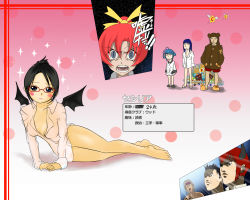 4boys 4girls :3 arin azer bat_wings black_hair cecilia cecilia_(pangya) cosplay hana hana_(pangya) highres higurashi_no_naku_koro_ni kaz kooh lee_byung_hee legs max max_(pangya) multiple_boys multiple_girls nuri pangya sakigake!!_cromartie_koukou uso_da wings