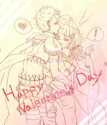 Rule 34 | !, 1boy, 1girl, animal ears, armor, blush, breasts, chinese commentary, cleavage, closed mouth, commentary request, cowboy shot, crop top, detached sleeves, dress, flask, fox ears, fox girl, fur collar, genetic (ragnarok online), hair ribbon, happy valentine, heart, hetero, kiss, kissing forehead, liao (slight0825), looking at another, open mouth, pants, pauldrons, ragnarok online, ribbon, round-bottom flask, short hair, shoulder armor, sleeveless, sleeveless dress, smile, sorcerer (ragnarok online), spoken exclamation mark, spoken heart, valentine