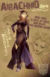 1girl absurdres airachnid boots breasts high_heel_boots high_heels highres personification transformers transformers_prime usakomu_(komugiko)